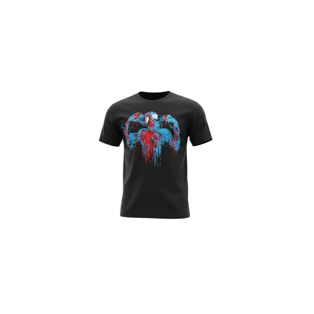 Like Mike T-Shirt Mens Small Black Excellent Spider-Man Drip Graphic Cotton Tee